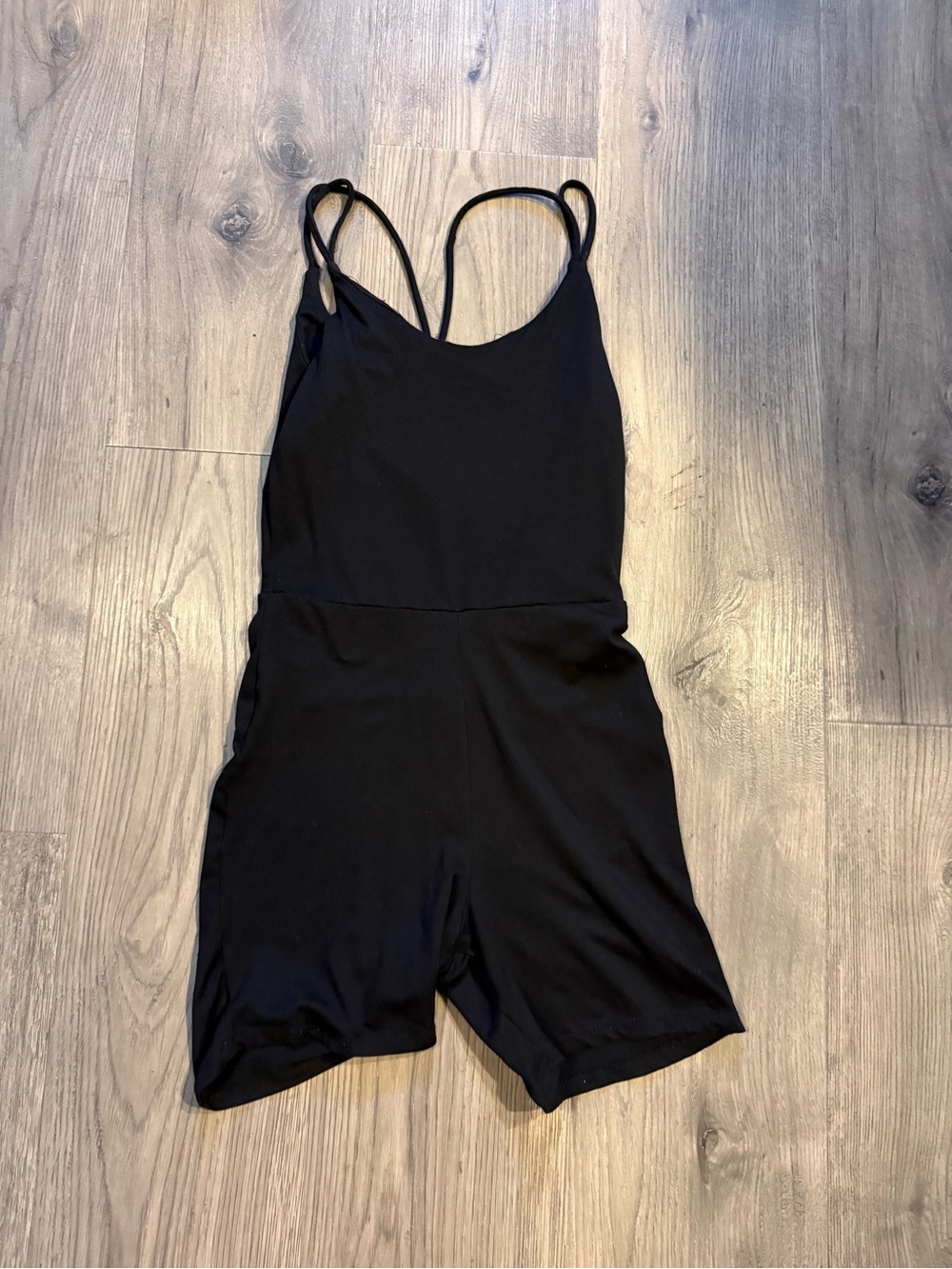 Black Strappy Women's Romper Jumpsuit